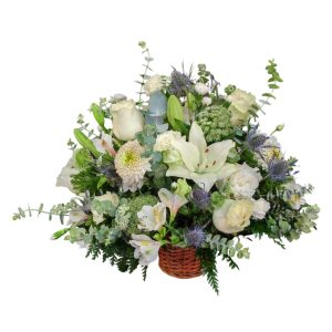 Cesta de Flores Blancas