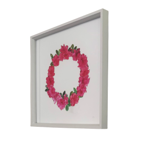 Ilustración "Corona Eterna de Azaleas": Regalo de Recuerdo Permanente y Consuelo