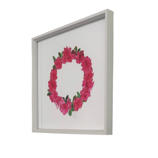 Ilustración "Corona Eterna de Azaleas": Regalo de Recuerdo Permanente y Consuelo