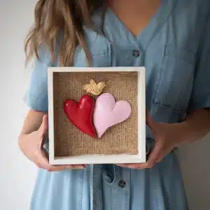 Cuadro Dúo Luz de Amor (22 cm): Dos Corazones, Un Vínculo Inmutable