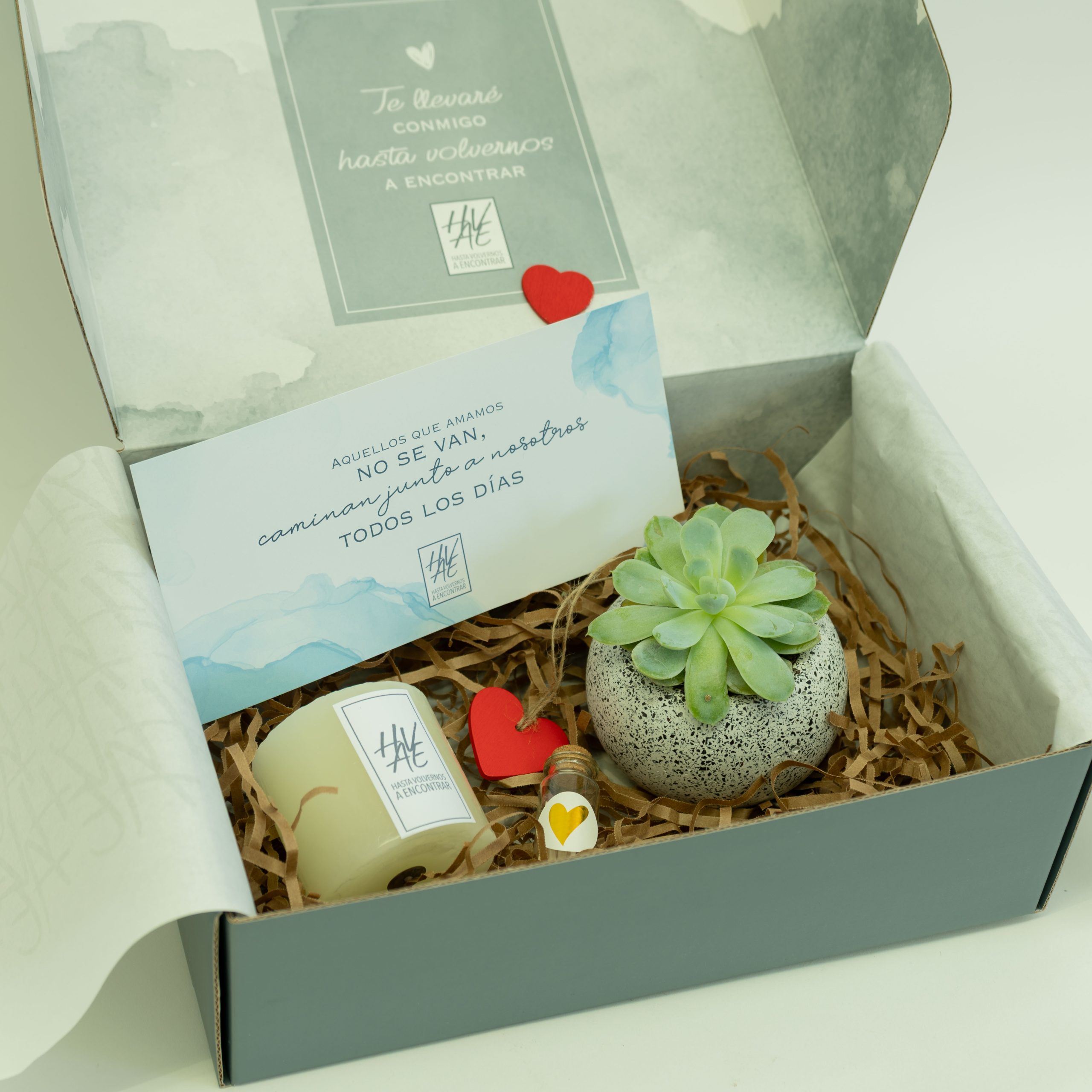 Cajas o set con productos de condolencias para acompañar en el duelo