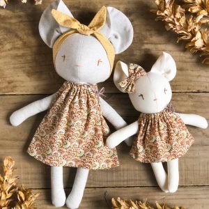 Peluche de apego, Doudou, Ratoncita de lino. Condolencias