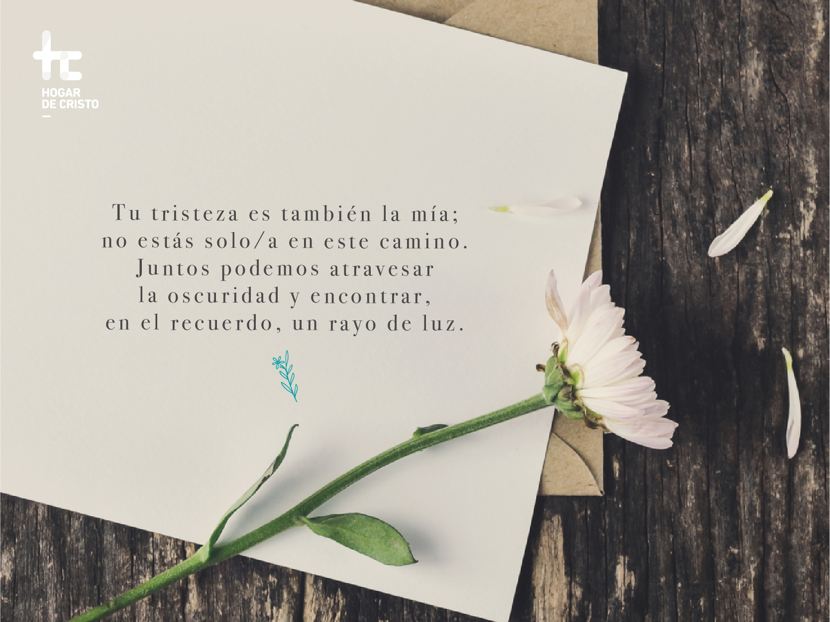 Corona de Caridad Condolencias Hogar de Cristo