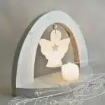 Altar Arcoíris de Ángel en Madera. Condolencias, Duelo, Pésame
