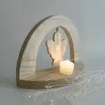 Altar Arcoíris de Ángel en Madera. Condolencias, Duelo, Pésame