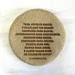 Medalla Colgante Siete Dones Cerámica Blanco Oro - Imagen 3