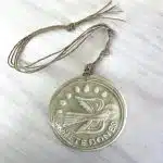 Medalla Colgante Siete Dones Cerámica Verde Agua - Imagen 2